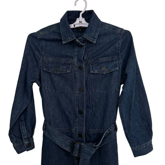 COCO+CARMEN Medium Wash Denim Jeans Women's Jumpsuit, Size S/M - Picture 2 of 13